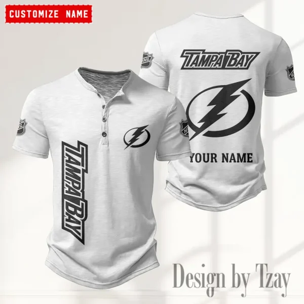 Tampa Bay Lightning NHL Men’s Button Designer T-Shirts New Fashion 2025 ANZMBHCTS122 - Image 2