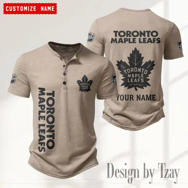 Toronto Maple Leafs NHL Men’s Button Designer T-Shirts New Fashion 2025 ANZMBHCTS123 - Image 3