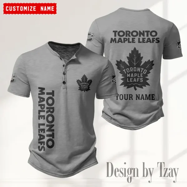 Toronto Maple Leafs NHL Men’s Button Designer T-Shirts New Fashion 2025 ANZMBHCTS123 - Image 4