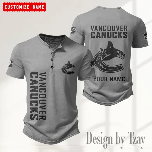 Vancouver Canucks NHL Men’s Button Designer T-Shirts New Fashion 2025 ANZMBHCTS125 - Image 3