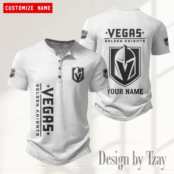 Vegas Golden Knights NHL Men’s Button Designer T-Shirts New Fashion 2025 ANZMBHCTS126 - Image 2
