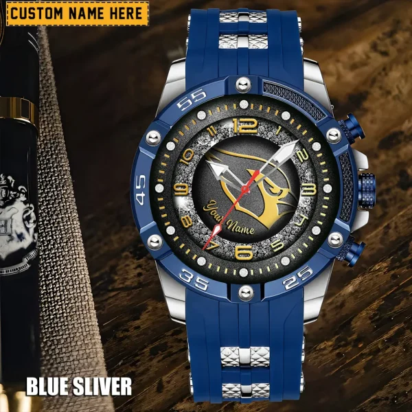 Arizona Cardinals Mens Silicone Waterproof Date Fashion WristWatch ANZSSFWW098 - Image 3