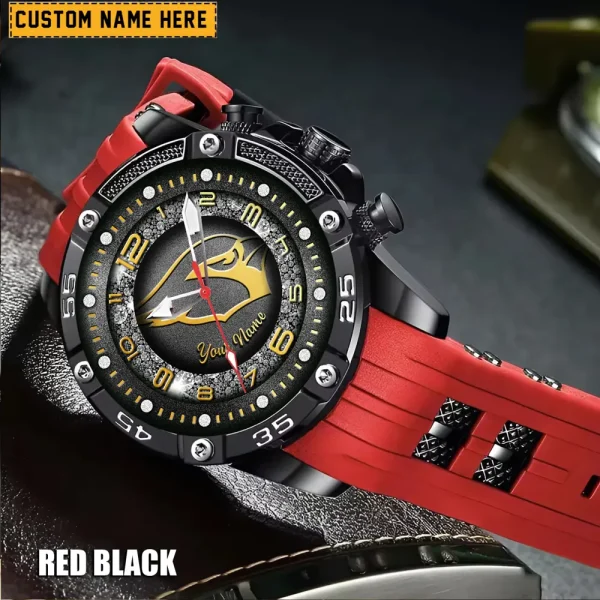 Arizona Cardinals Mens Silicone Waterproof Date Fashion WristWatch ANZSSFWW098 - Image 6