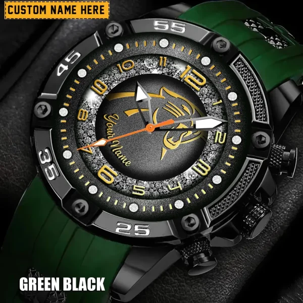 Carolina Panthers Mens Silicone Waterproof Date Fashion WristWatch ANZSSFWW100 - Image 5
