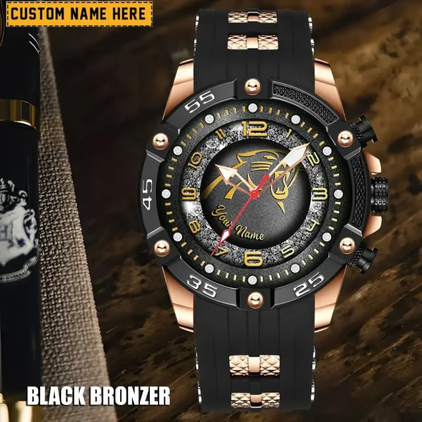 Carolina Panthers Mens Silicone Waterproof Date Fashion WristWatch ANZSSFWW100