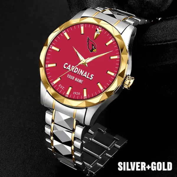 Arizona Cardinals Men Watch Classic Business Calendar Week Stainless Steel Waterproof MTTDMW417