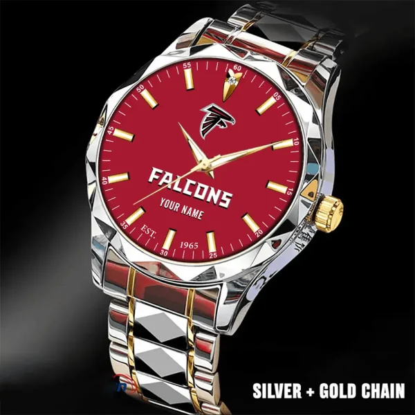 Atlanta Falcons Men Watch Classic Business Calendar Week Stainless Steel Waterproof MTTDMW418 - Image 2