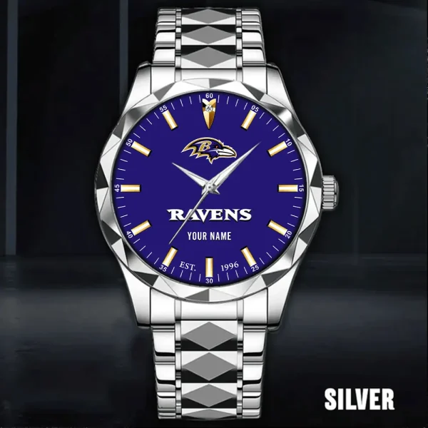 Baltimore Ravens Men Watch Classic Business Calendar Week Stainless Steel Waterproof MTTDMW419 - Image 5