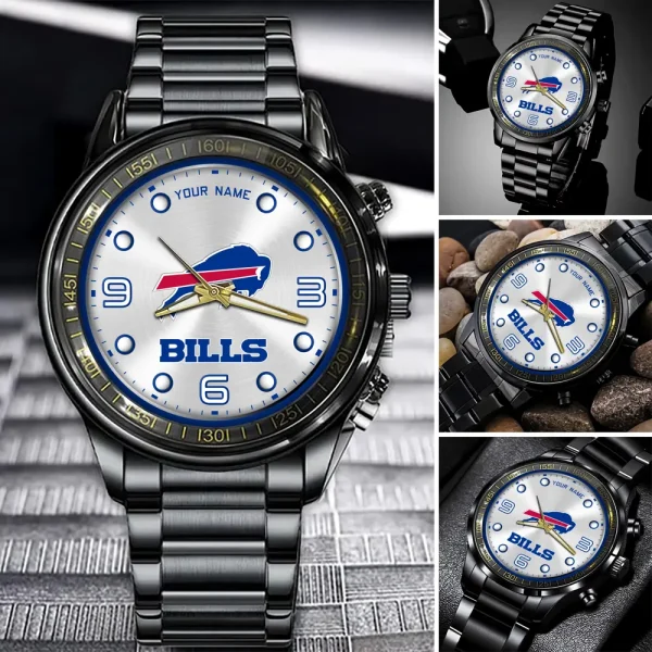 Buffalo Bills Fashion Stainless Steel Men Watch 2025 ANZFSSWG004