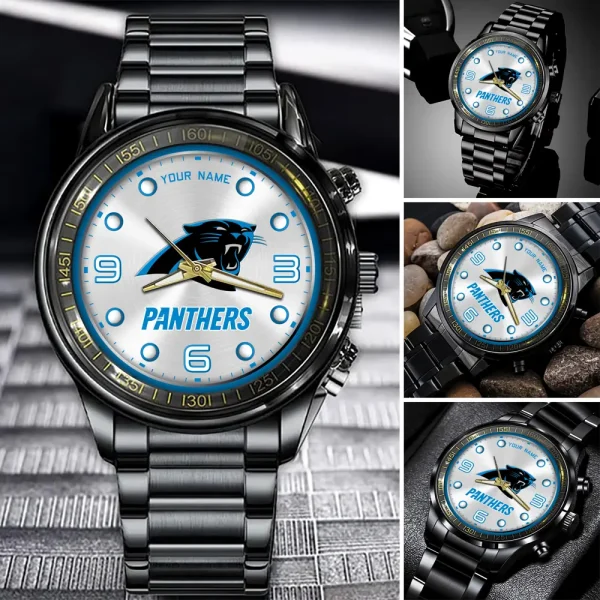 Carolina Panthers Fashion Stainless Steel Men Watch 2025 ANZFSSWG005