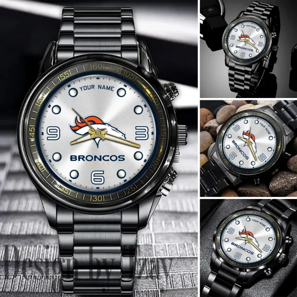 Denver Broncos Fashion Stainless Steel Men Watch 2025 ANZFSSWG011