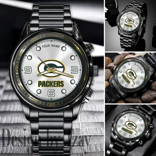 Green Bay Packers Fashion Stainless Steel Men Watch 2025 ANZFSSWG013