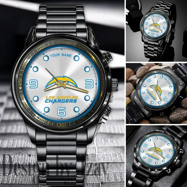 Los Angeles Chargers Fashion Stainless Steel Men Watch 2025 ANZFSSWG019