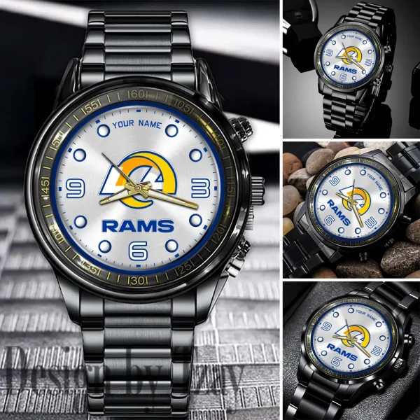 Los Angeles Rams Fashion Stainless Steel Men Watch 2025 ANZFSSWG020