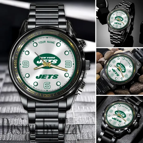 New York Jets Fashion Stainless Steel Men Watch 2025 ANZFSSWG026