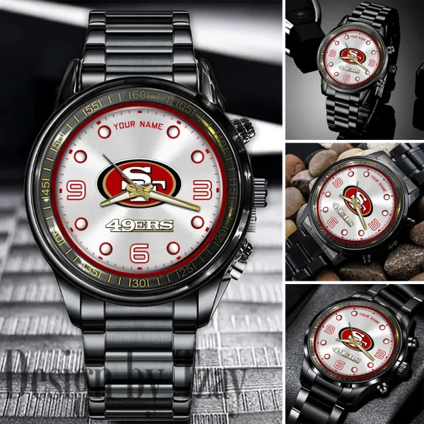 San Francisco 49ers Fashion Stainless Steel Men Watch 2025 ANZFSSWG031