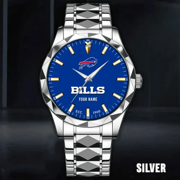 Buffalo Bills Men Watch Classic Business Calendar Week Stainless Steel Waterproof MTTDMW420 - Image 2