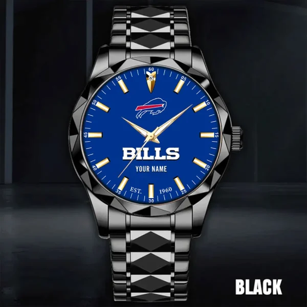 Buffalo Bills Men Watch Classic Business Calendar Week Stainless Steel Waterproof MTTDMW420 - Image 3