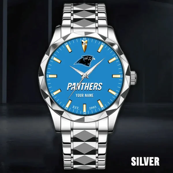 Carolina Panthers Men Watch Classic Business Calendar Week Stainless Steel Waterproof MTTDMW421 - Image 3
