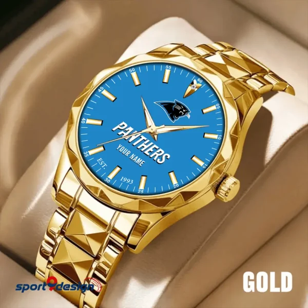 Carolina Panthers Men Watch Classic Business Calendar Week Stainless Steel Waterproof MTTDMW421 - Image 5