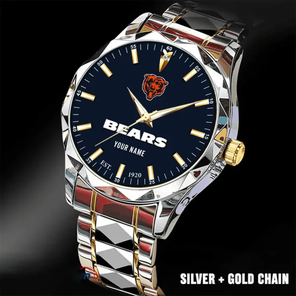 Chicago Bears Men Watch Classic Business Calendar Week Stainless Steel Waterproof MTTDMW422 - Image 2