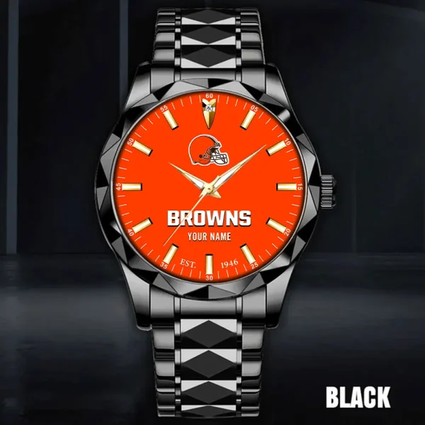 Cleveland Browns Men Watch Classic Business Calendar Week Stainless Steel Waterproof MTTDMW424 - Image 5