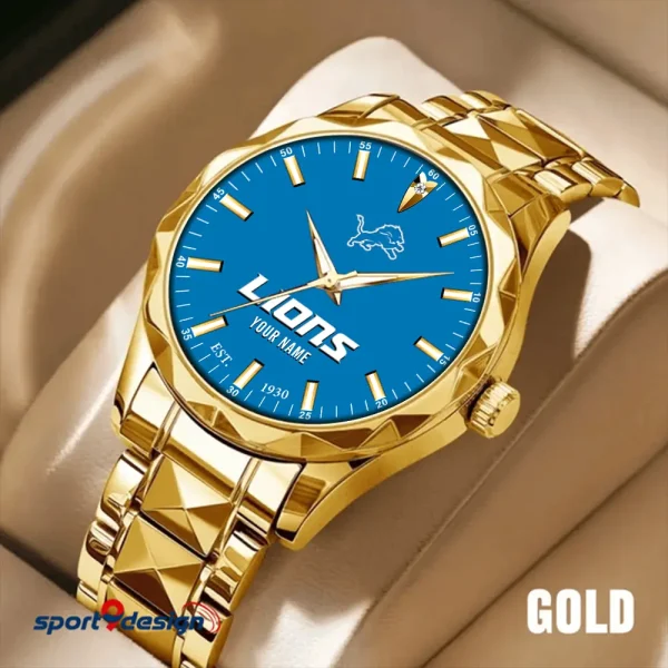 Detroit Lions Men Watch Classic Business Calendar Week Stainless Steel Waterproof MTTDMW427 - Image 3