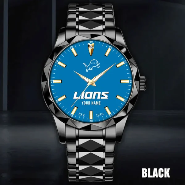 Detroit Lions Men Watch Classic Business Calendar Week Stainless Steel Waterproof MTTDMW427 - Image 4