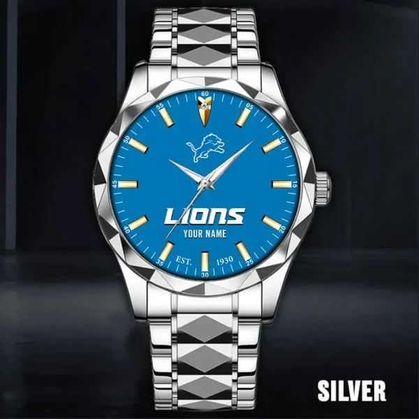 Detroit Lions Men Watch Classic Business Calendar Week Stainless Steel Waterproof MTTDMW427 - Image 5