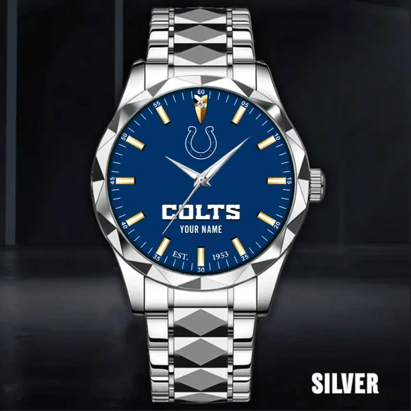 Indianapolis Colts Men Watch Classic Business Calendar Week Stainless Steel Waterproof MTTDMW430 - Image 4