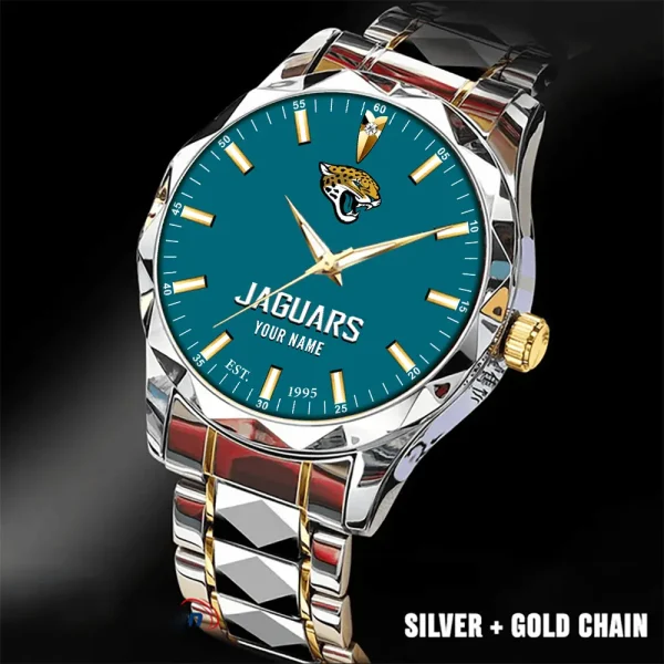 Jacksonville Jaguars Men Watch Classic Business Calendar Week Stainless Steel Waterproof MTTDMW431 - Image 2