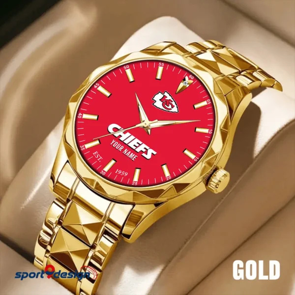 Kansas City Chiefs Men Watch Classic Business Calendar Week Stainless Steel Waterproof MTTDMW432 - Image 3