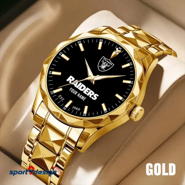 Las Vegas Raiders Men Watch Classic Business Calendar Week Stainless Steel Waterproof MTTDMW433 - Image 3