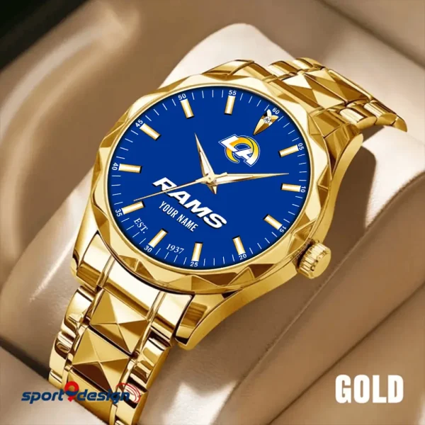 Los Angeles Rams Men Watch Classic Business Calendar Week Stainless Steel Waterproof MTTDMW435 - Image 3