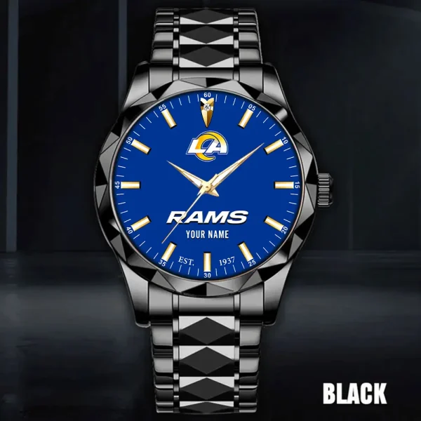 Los Angeles Rams Men Watch Classic Business Calendar Week Stainless Steel Waterproof MTTDMW435 - Image 4
