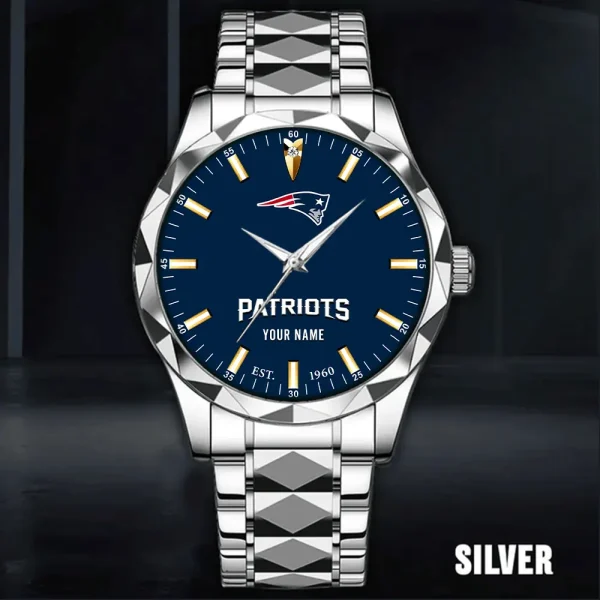 New England Patriots Men Watch Classic Business Calendar Week Stainless Steel Waterproof MTTDMW438 - Image 3