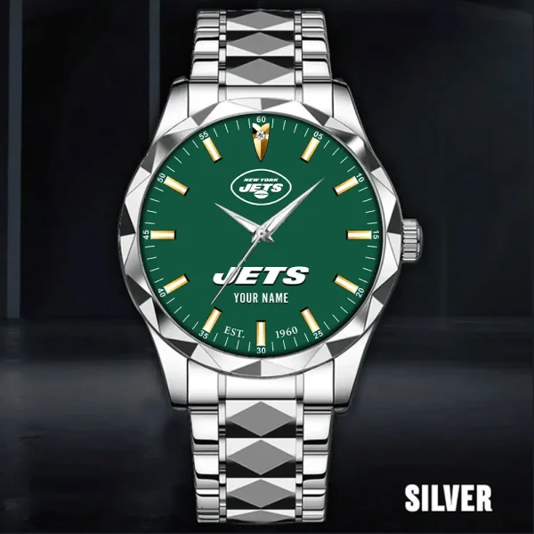New York Jets Men Watch Classic Business Calendar Week Stainless Steel Waterproof MTTDMW441 - Image 2