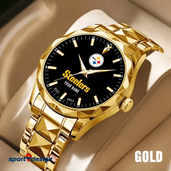 Pittsburgh Steelers Men Watch Classic Business Calendar Week Stainless Steel Waterproof MTTDMW443 - Image 3