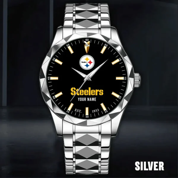 Pittsburgh Steelers Men Watch Classic Business Calendar Week Stainless Steel Waterproof MTTDMW443 - Image 5