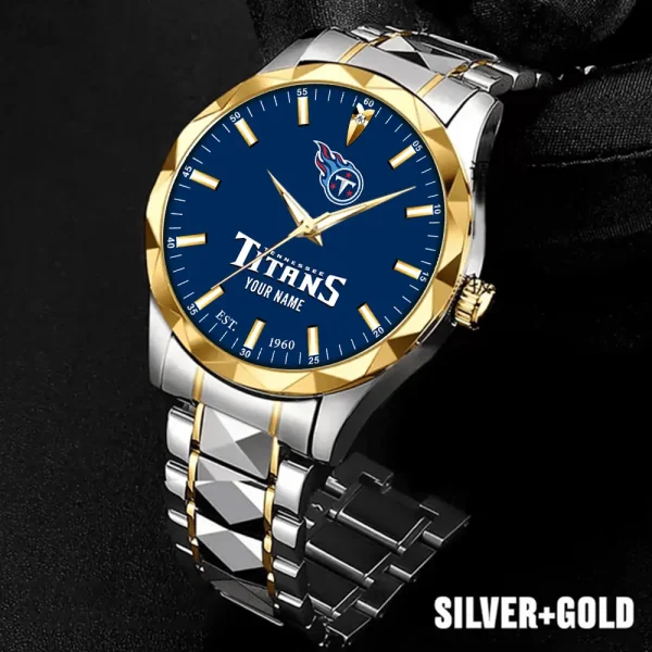 Tennessee Titans Men Watch Classic Business Calendar Week Stainless Steel Waterproof MTTDMW447