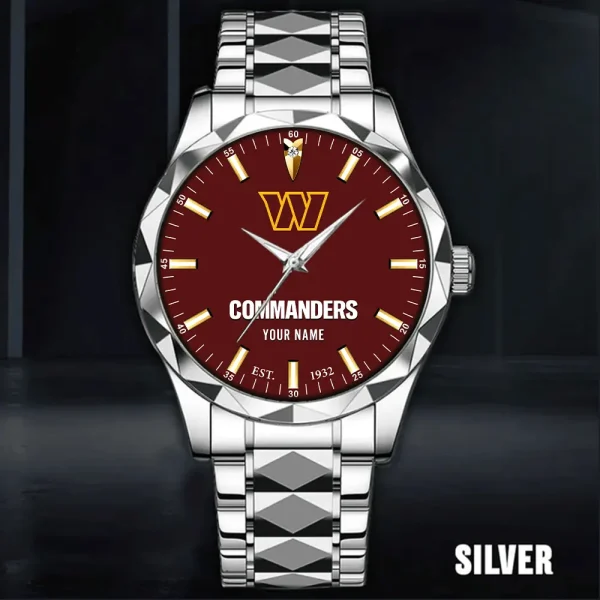 Washington Commanders Men Watch Classic Business Calendar Week Stainless Steel Waterproof MTTDMW448 - Image 2
