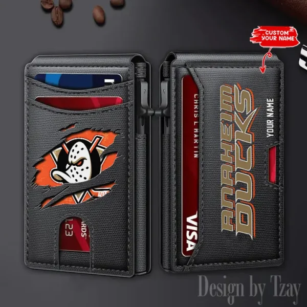 Anaheim Ducks Card Holder Wallets style 2025 ANZFCS100