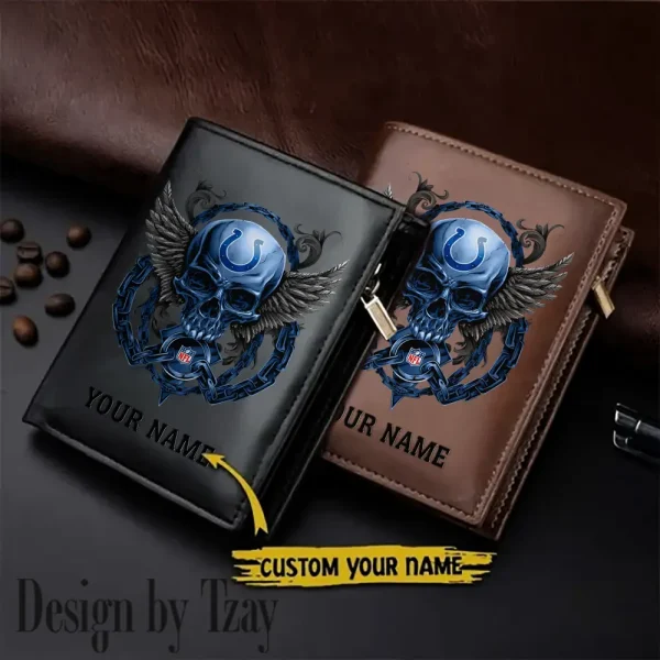 Indianapolis Colts Leather Wallets Vertical Style SPTLVW801