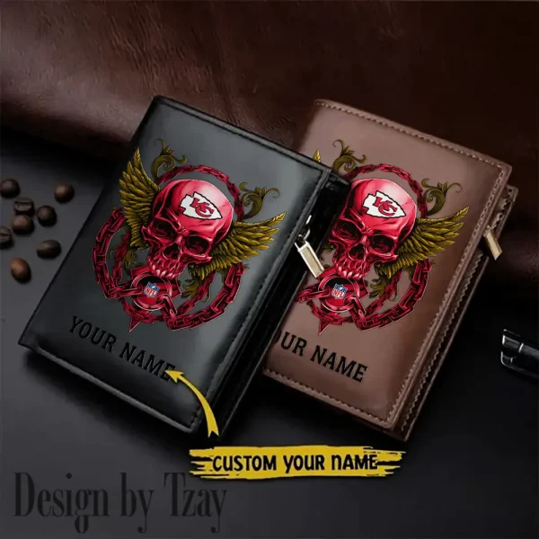 Kansas City Chiefs Leather Wallets Vertical Style SPTLVW803
