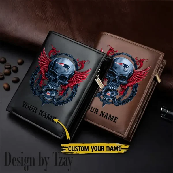 New England Patriots Leather Wallets Vertical Style SPTLVW809