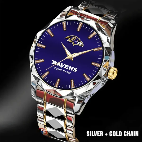 Baltimore Ravens Business Watch For Men Luxury Waterproof Stainless Steel New Design 2025 ANZDMW451 - Image 2