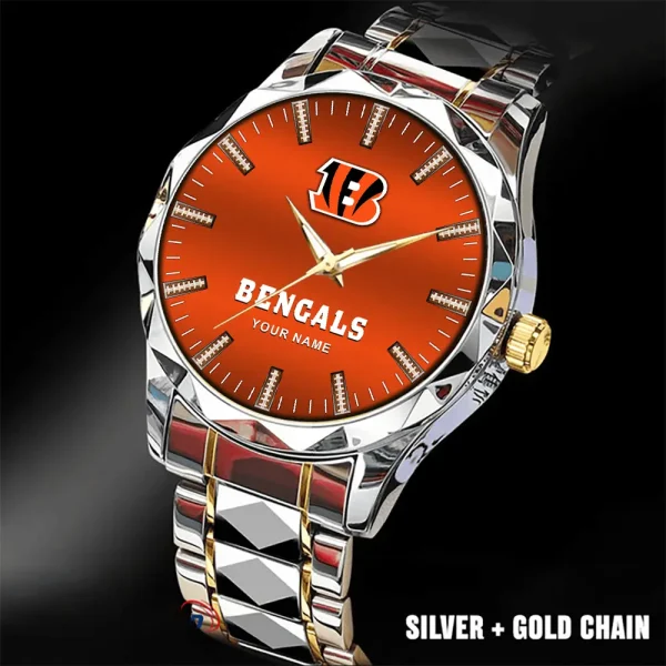 Cincinnati Bengals Business Watch For Men Luxury Waterproof Stainless Steel New Design 2025 ANZDMW455 - Image 2
