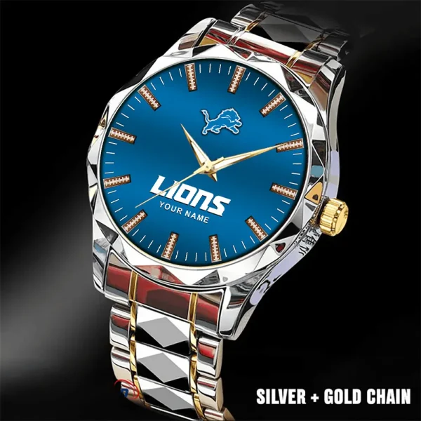 Detroit Lions Business Watch For Men Luxury Waterproof Stainless Steel New Design 2025 ANZDMW459 - Image 2