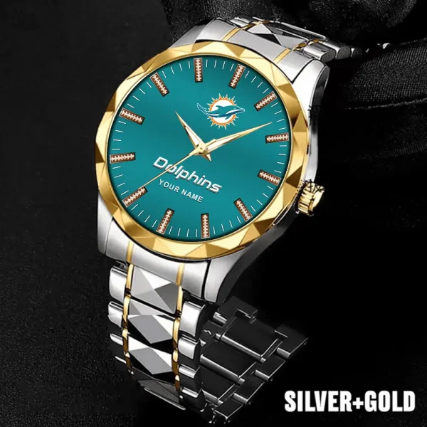 Miami Dolphins Business Watch For Men Luxury Waterproof Stainless Steel New Design 2025 ANZDMW468