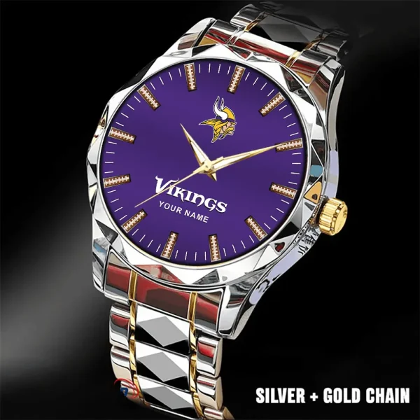 Minnesota Vikings Business Watch For Men Luxury Waterproof Stainless Steel New Design 2025 ANZDMW469 - Image 2